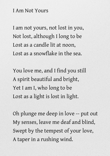 i am not yours poem